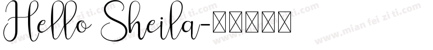 Hello Sheila字体转换